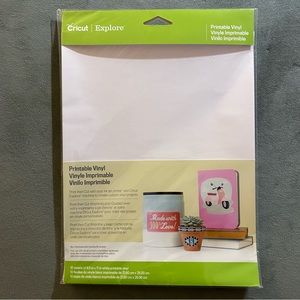 Cricut PRINTABLE vinyl, white (10 letter size sheets)